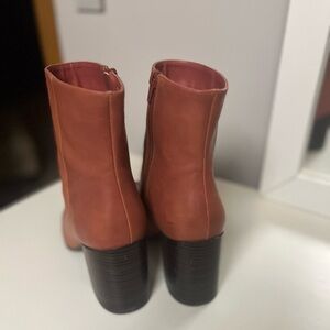 Rust color ankle boots